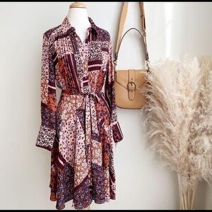 NWT multi color printed dress